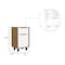 Tuhome Kaia Z Nightstand, One Drawer, One Cabinet, Four Legs, Superior Top, Pine/White MMB7907 - alternate 4